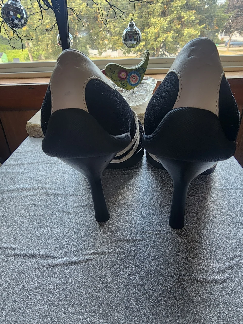 NM70 Black and Off White Women’s  Sporty, Comfortable Heels
